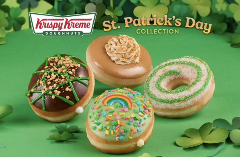 free st. patricks day donuts at krispy kreme